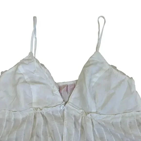 Lisa Say Gah Sz S Ivy Top Vanilla Ruffle Tank Top - Picture 13 of 16